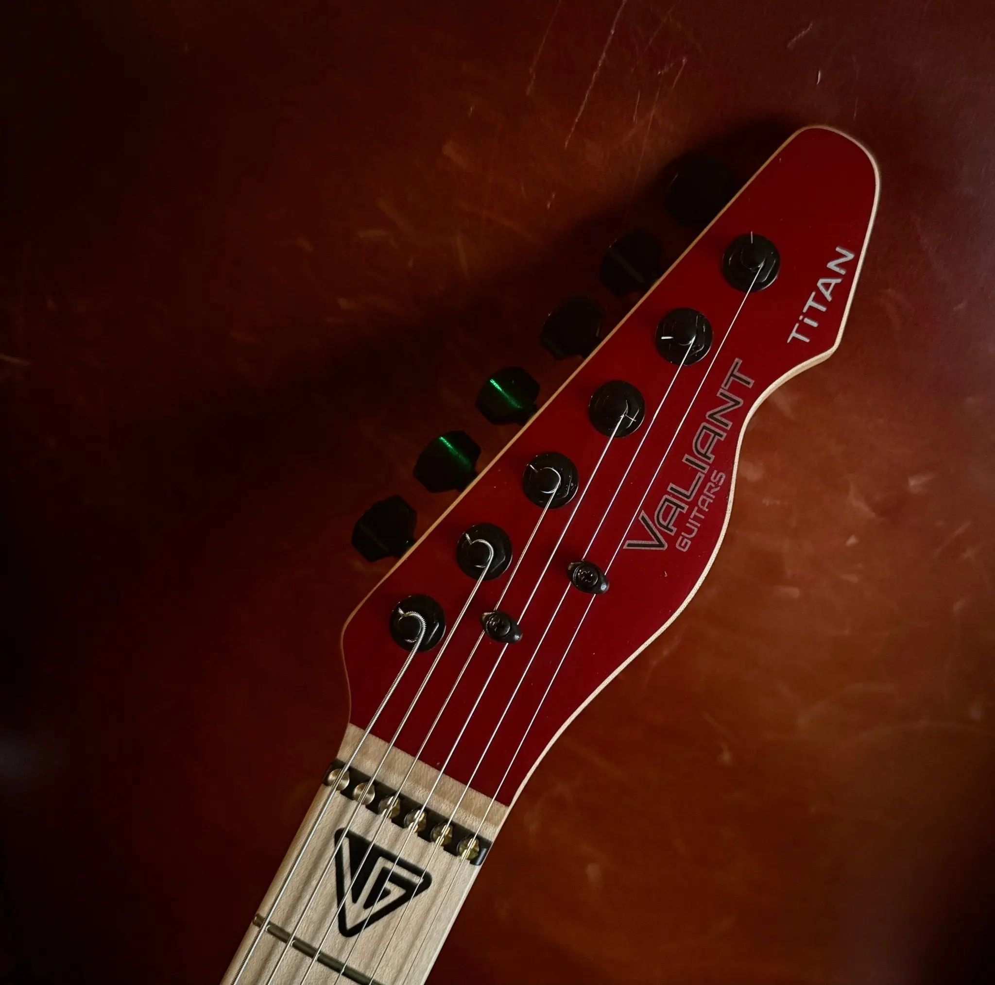 Valiant Titan Ruby Satin Electric Guitar With Stainless Steel Frets Upgrade - Image 9