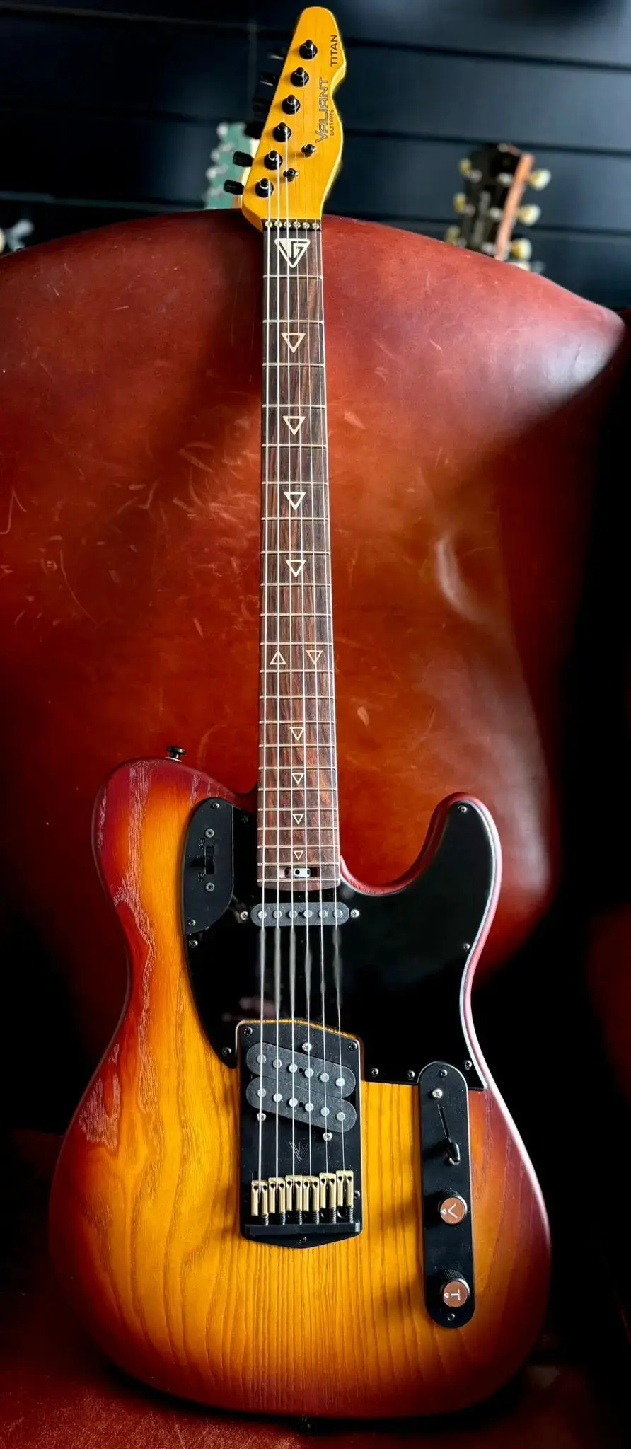 Valiant Titan Sunburst With Stainless Steel Frets Upgrade - Image 5
