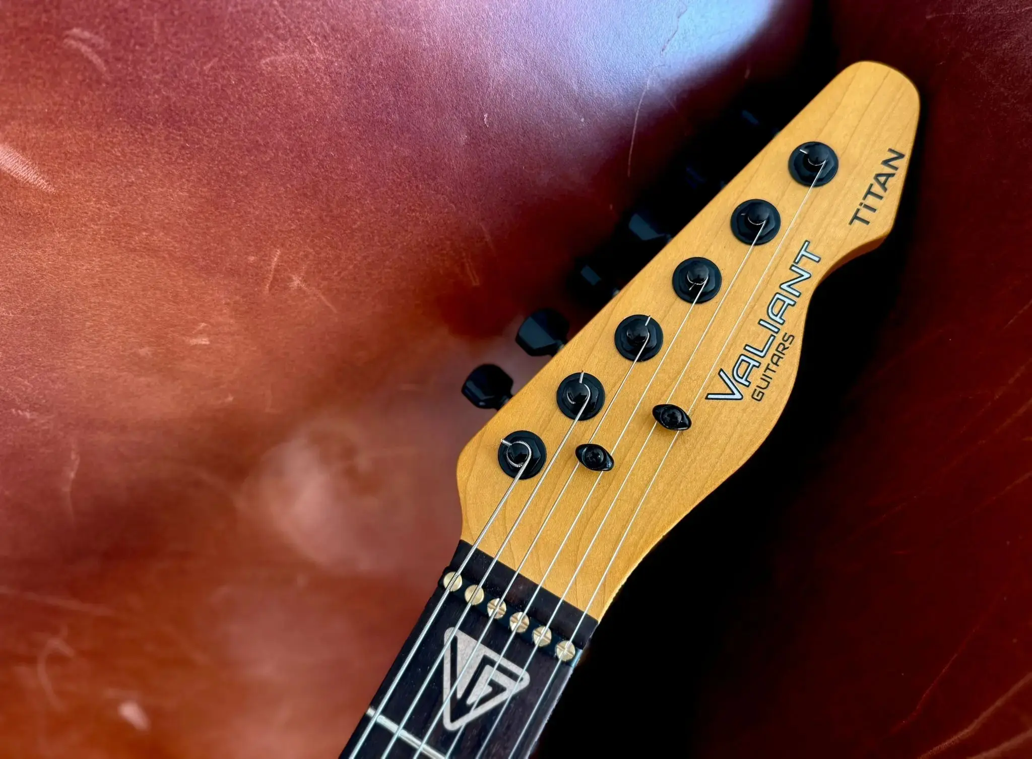 Valiant Titan Sunburst With Stainless Steel Frets Upgrade - Image 35