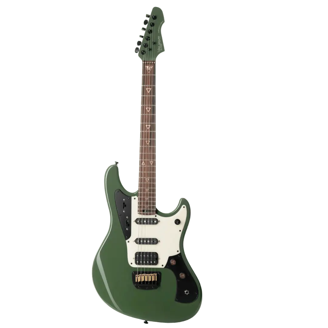 Valiant Olive Green Mash w Stainless Steel Frets - Image 2