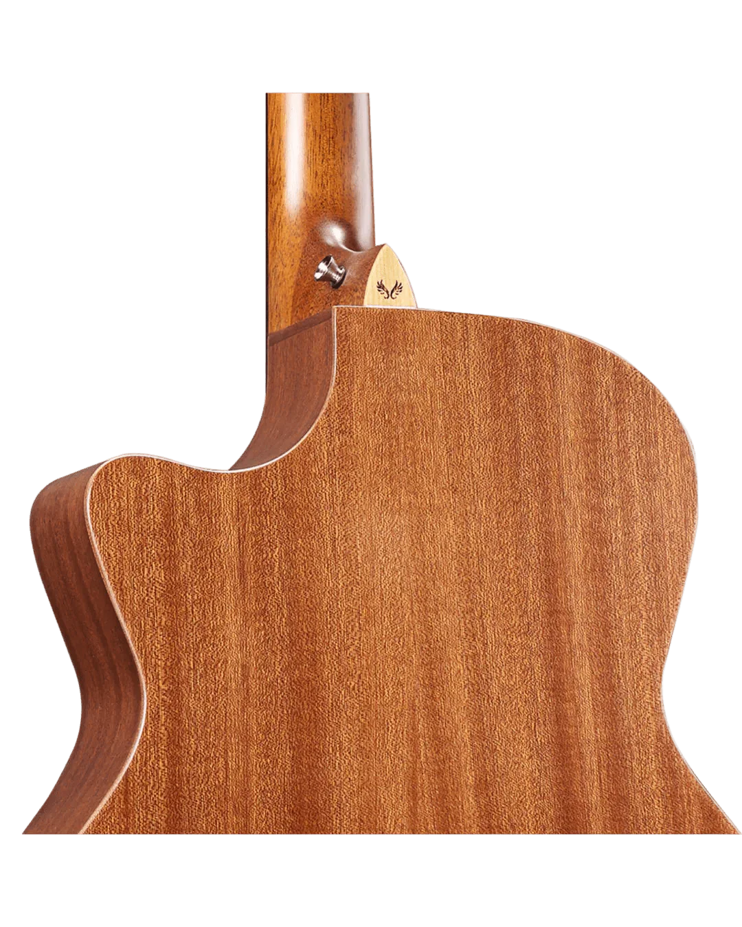 Veelah V1 GAC Solid Top Mahogany Acoustic Guitar w/ Gig Bag - Image 4