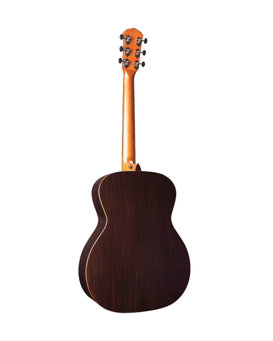 Veelah V4 OM Solid Top Rosewood Armrest Satin Black Acoustic Guitar w/ Gig Bag - Image 2