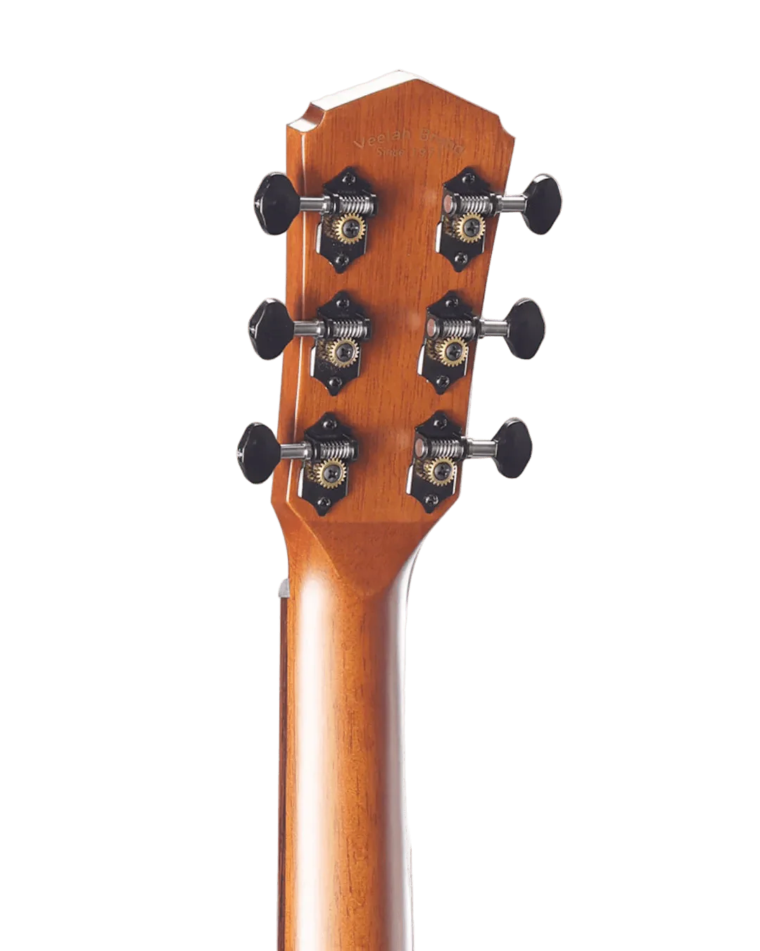 Veelah V4 OM Solid Top Rosewood Armrest Satin Black Acoustic Guitar w/ Gig Bag - Image 4