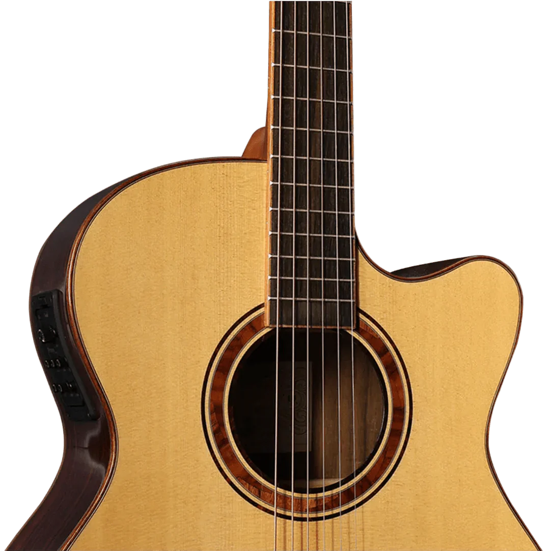 Veelah V5 OMC Solid Top Spruce Electro Acoustic Guitar w/ Gig Bag - Image 3