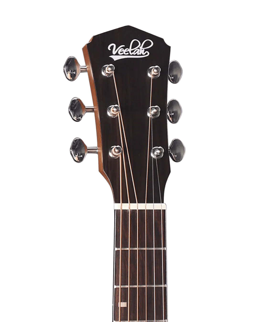 Veelah Vero Mini Camper Spruce Top Acoustic Guitar w/ Gig Bag - Image 5