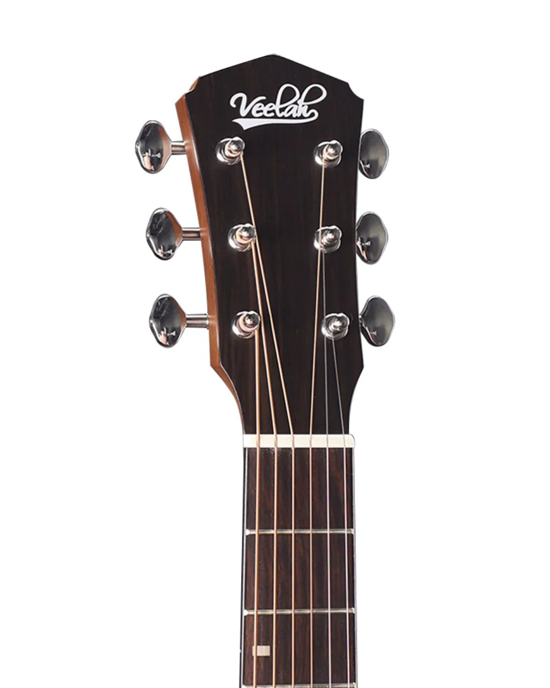 Veelah Vero OM Mahogany Top Acoustic Guitar w/ Gig Bag - Image 3