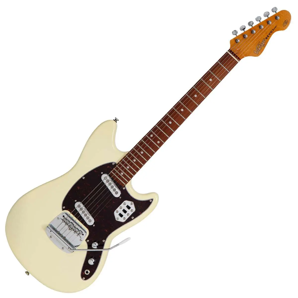Vintage REVO Series 'Colt SS Twin' Electric Guitar ~ Vintage White - Image 14