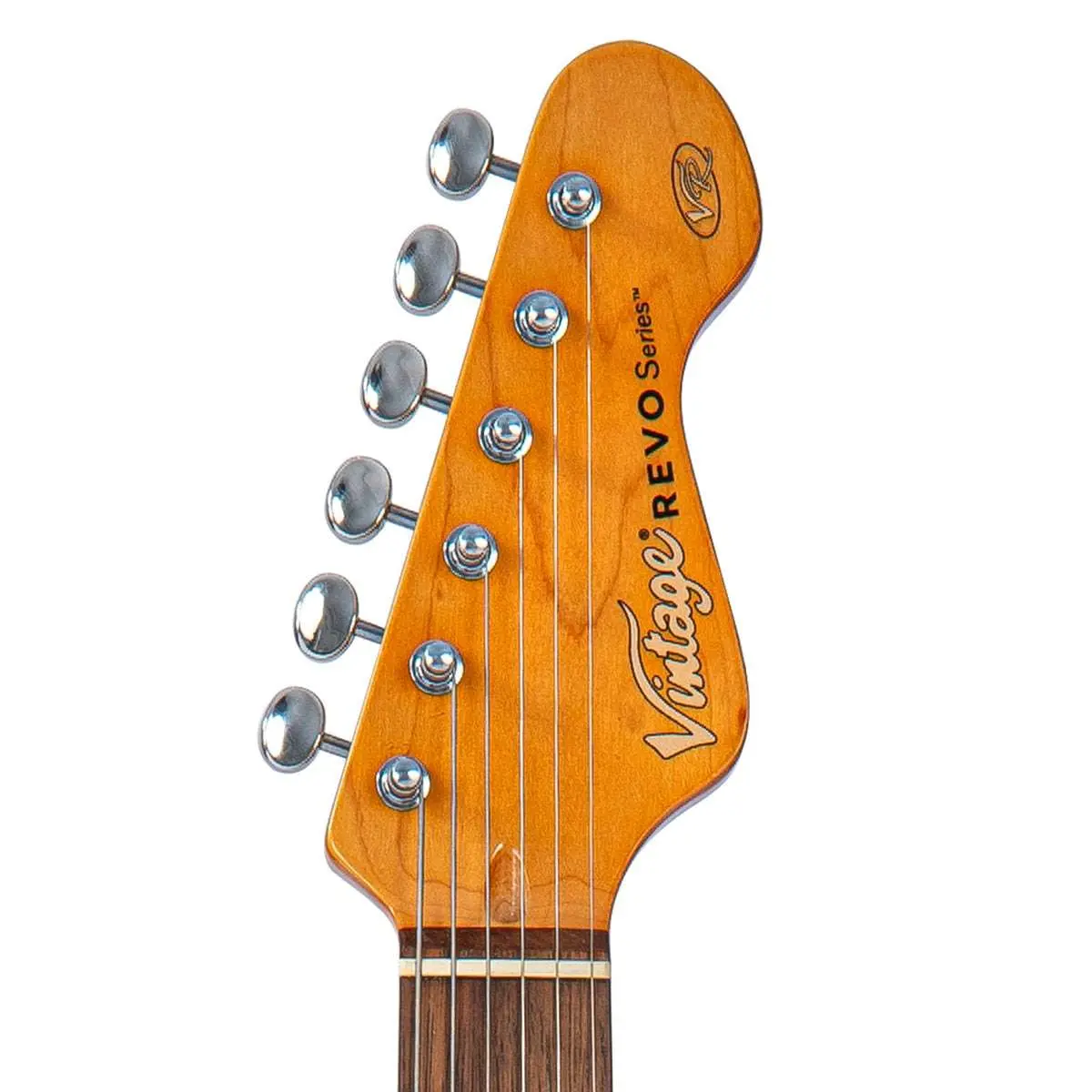 Vintage REVO Series 'Colt SS Twin' Electric Guitar ~ Vintage White - Image 8