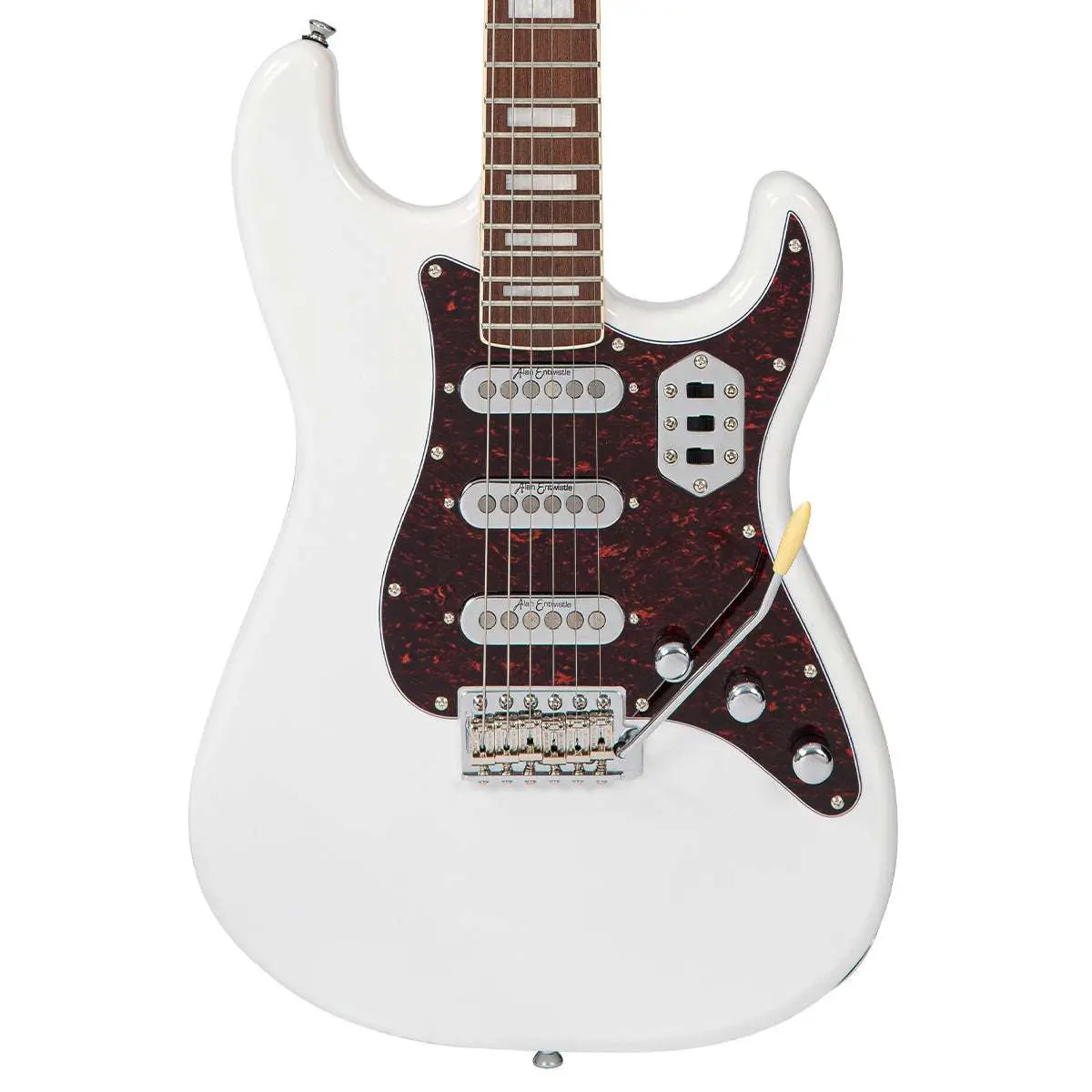Vintage REVO Series 'Deluxe' Guitar ~ Arctic White - Image 15