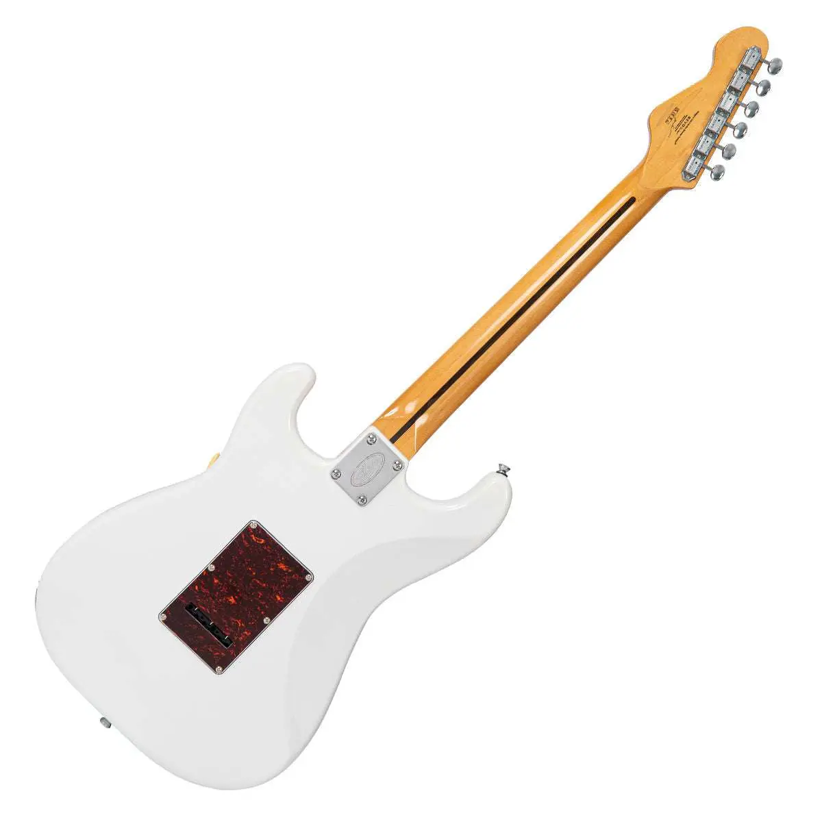 Vintage REVO Series 'Deluxe' Guitar ~ Arctic White - Image 2