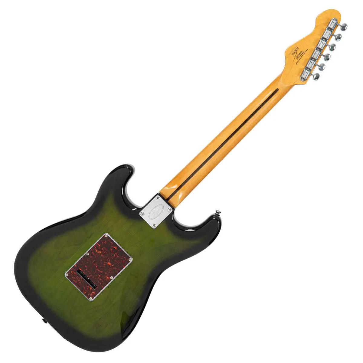 Vintage REVO Series 'Deluxe' Guitar ~ Greenburst - Image 16