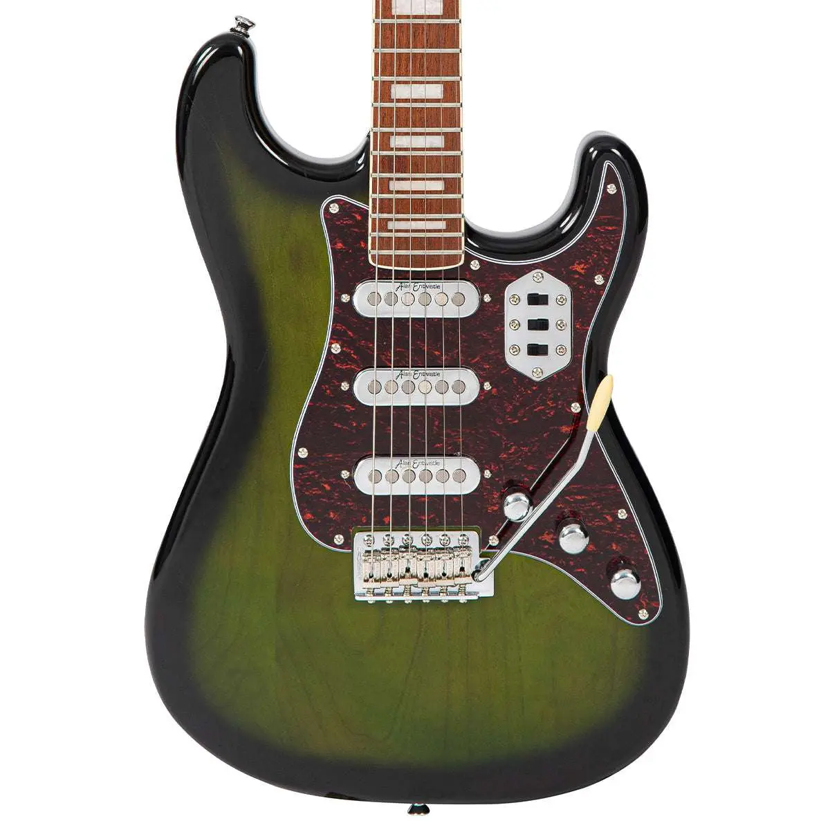 Vintage REVO Series 'Deluxe' Guitar ~ Greenburst - Image 2