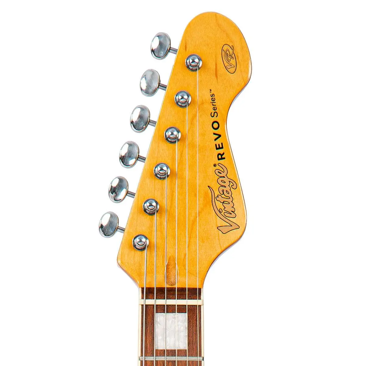 Vintage REVO Series 'Deluxe' Guitar ~ Greenburst - Image 3