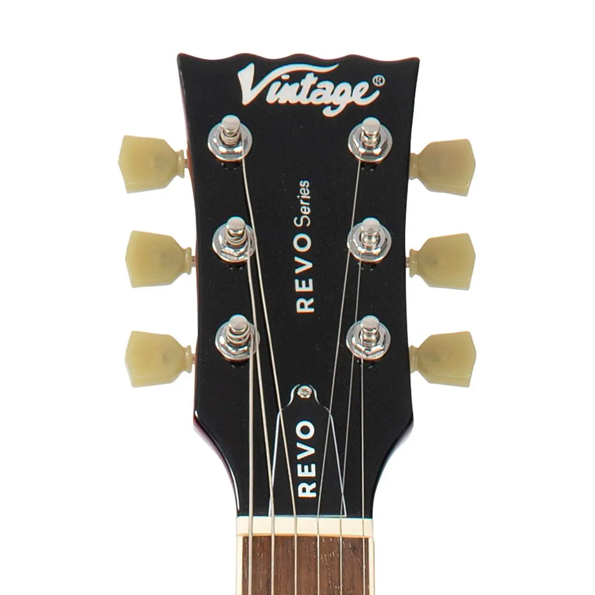 Vintage REVO Series 'Superthin' Electric Guitar ~ Cherry Red - Image 17