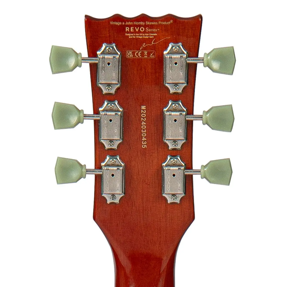 Vintage REVO Series 'Superthin' Electric Guitar ~ Natural - Image 11