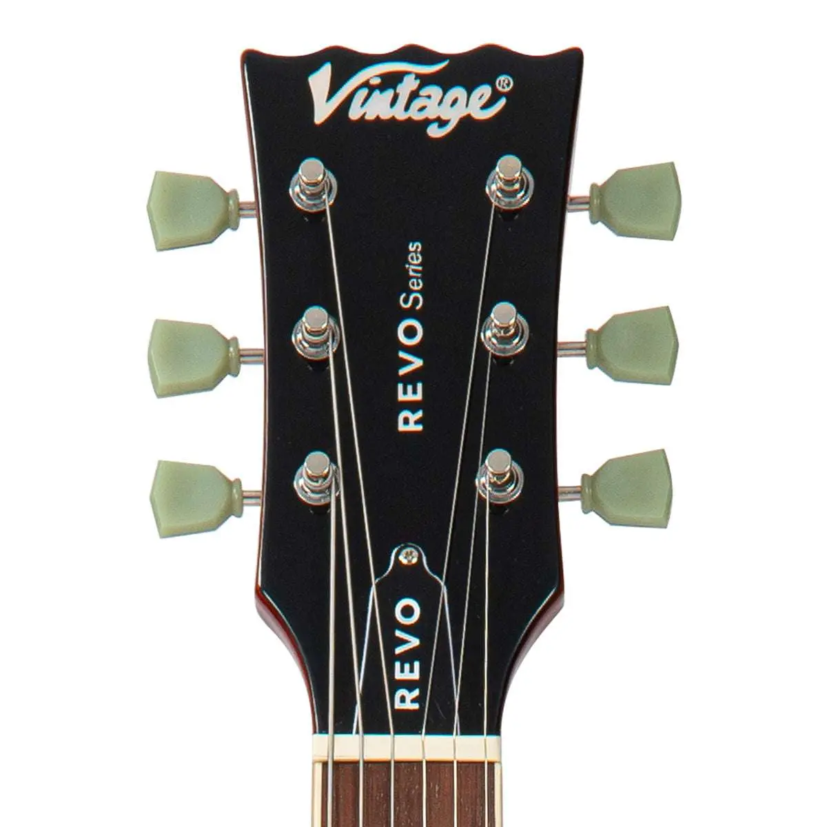 Vintage REVO Series 'Superthin' Electric Guitar ~ Natural - Image 17