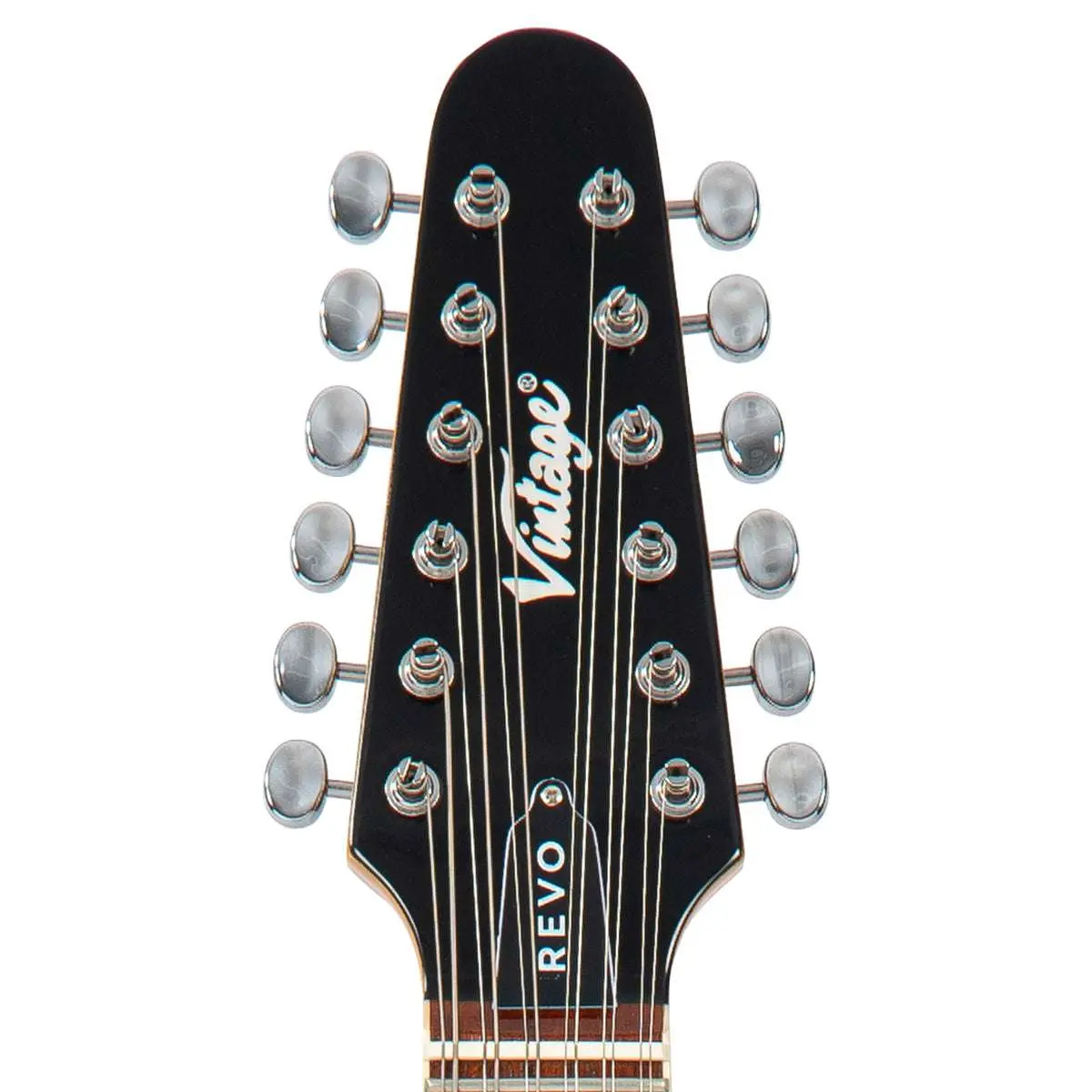 Vintage REVO Series 'Surfmaster Thinline 12' Electric Guitar ~ Boulevard Black - Image 17