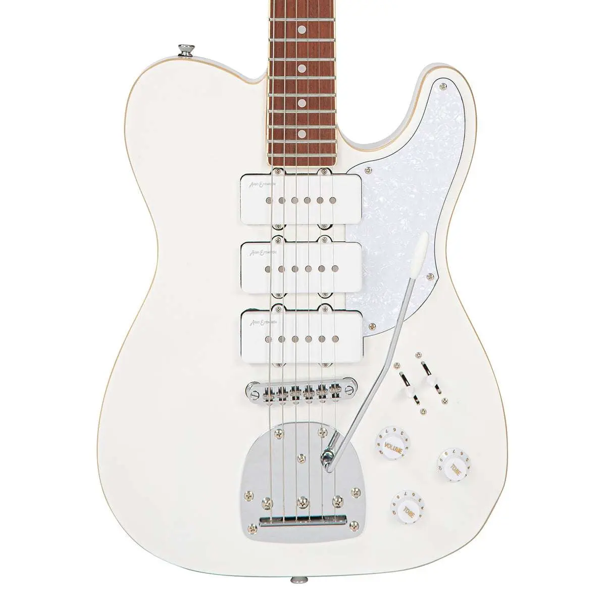 Vintage REVO Series Trio Electric Guitar ~ Arctic White - Image 6