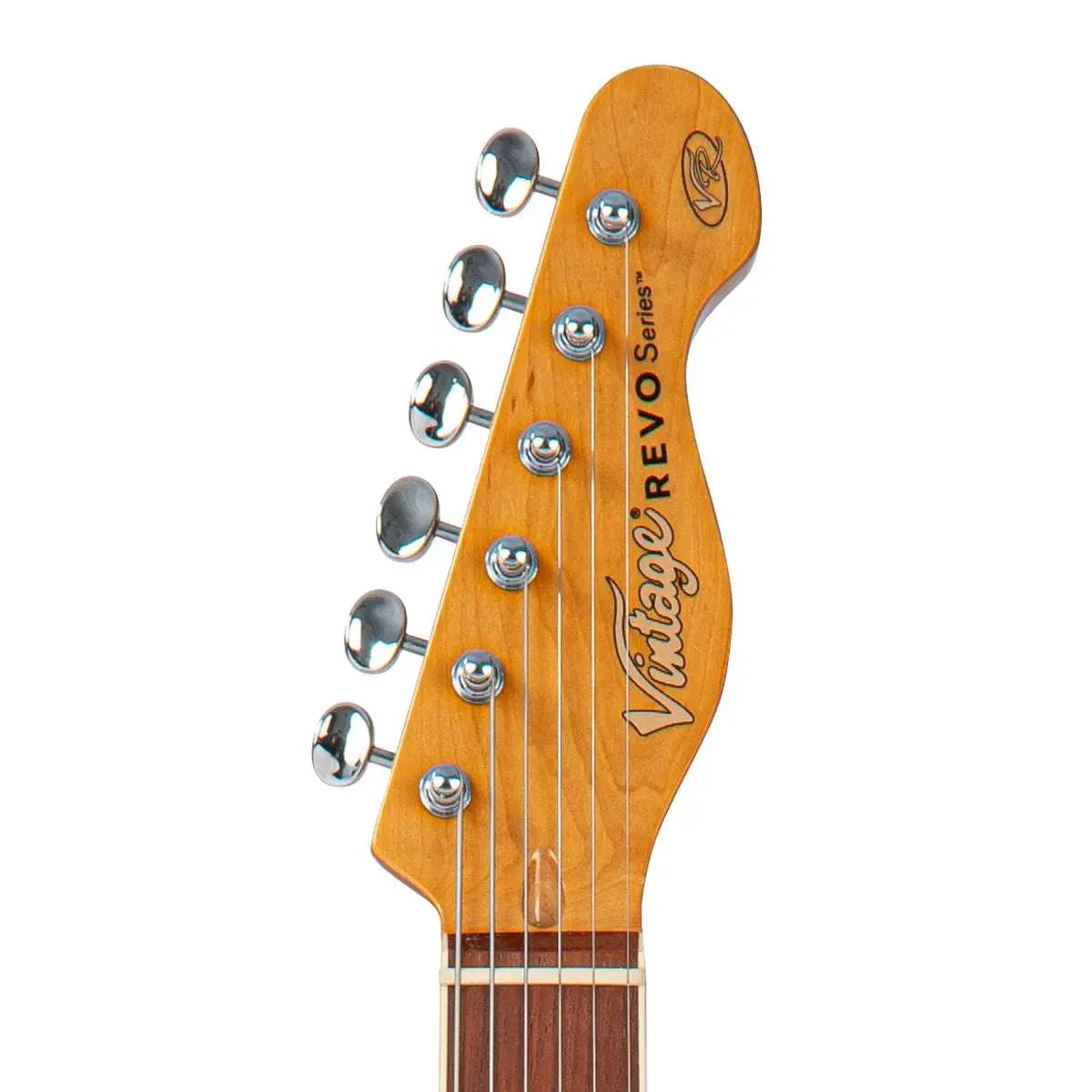 Vintage REVO Series Trio Electric Guitar ~ Arctic White - Image 8