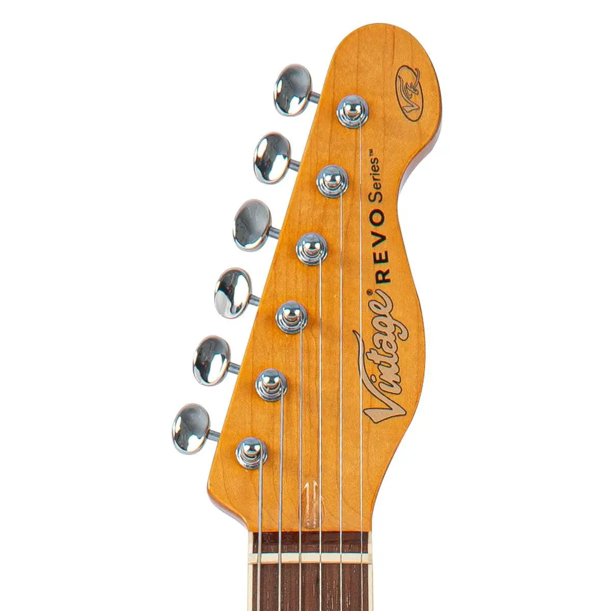 Vintage REVO Series Trio Electric Guitar ~ Green/Yellow Burst - Image 17