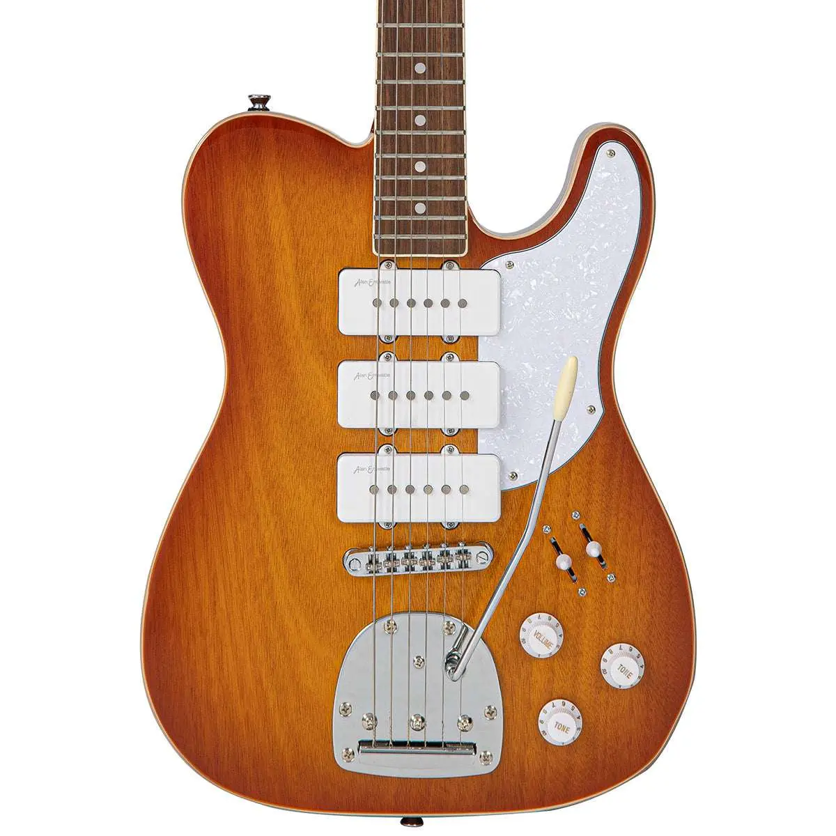 Vintage REVO Series Trio Electric Guitar ~ Honeyburst - Image 17