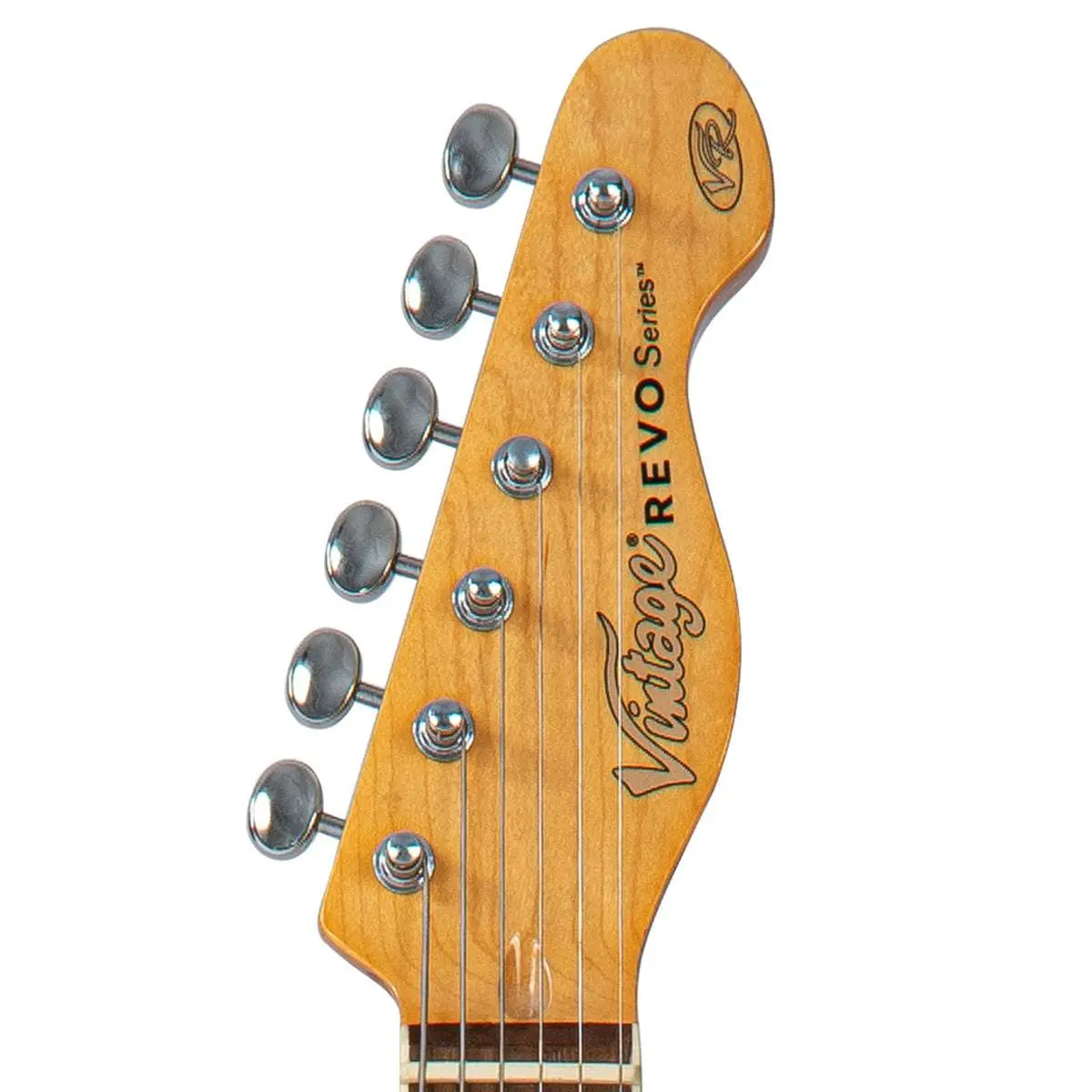 Vintage REVO Series Trio Electric Guitar ~ Honeyburst - Image 19