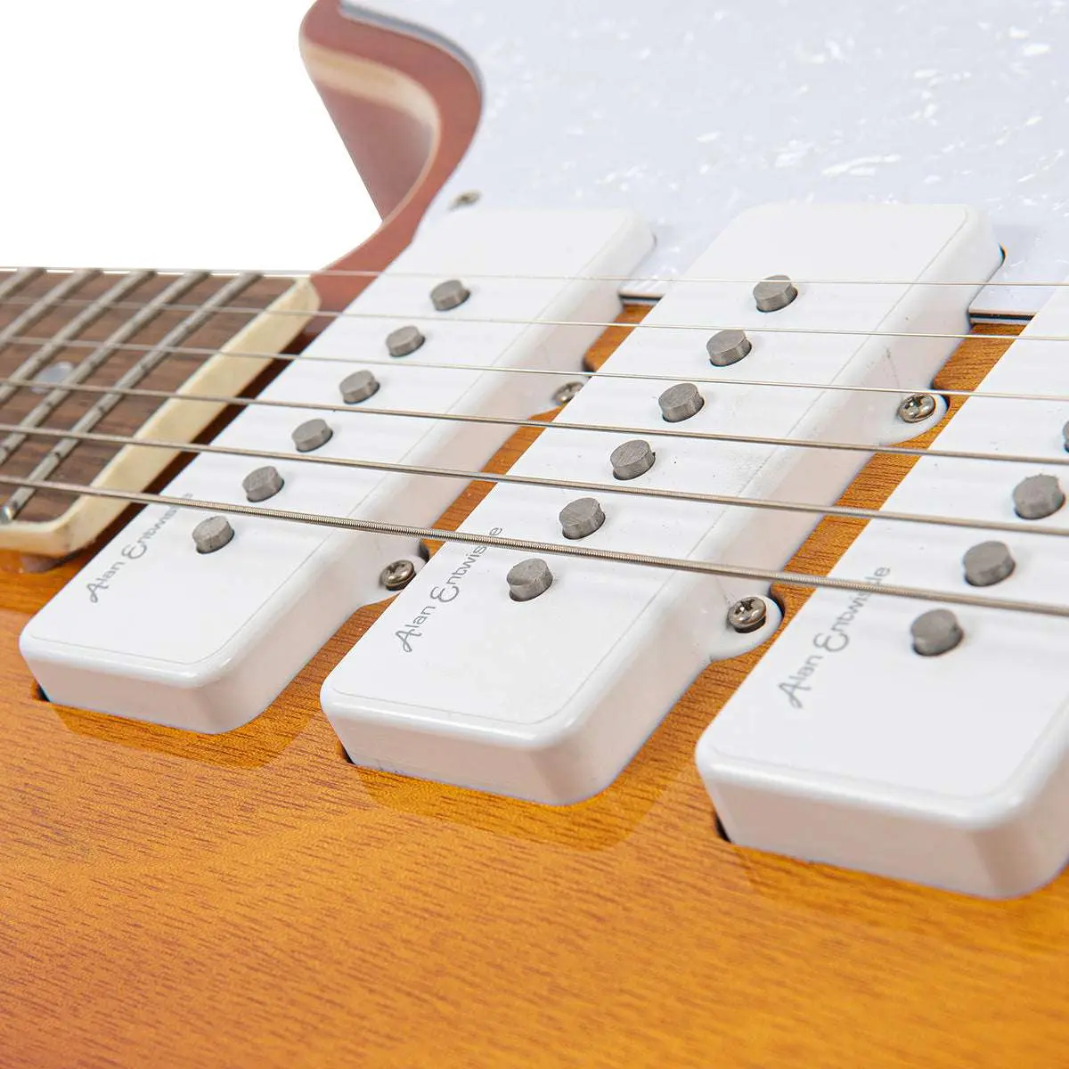 Vintage REVO Series Trio Electric Guitar ~ Honeyburst - Image 22