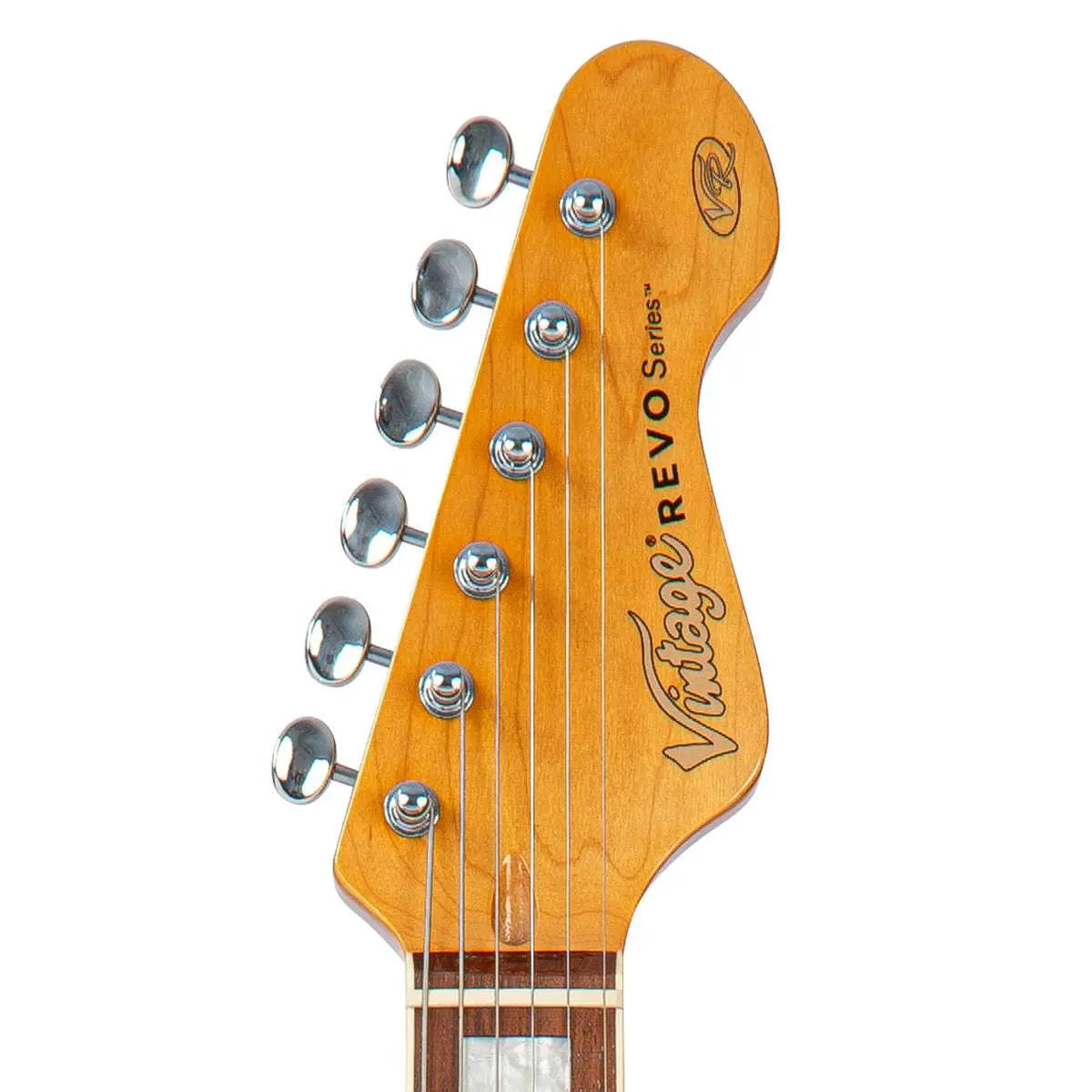 Vintage REVO Series 'Vision' Electric Guitar ~ Boulevard Black - Image 17