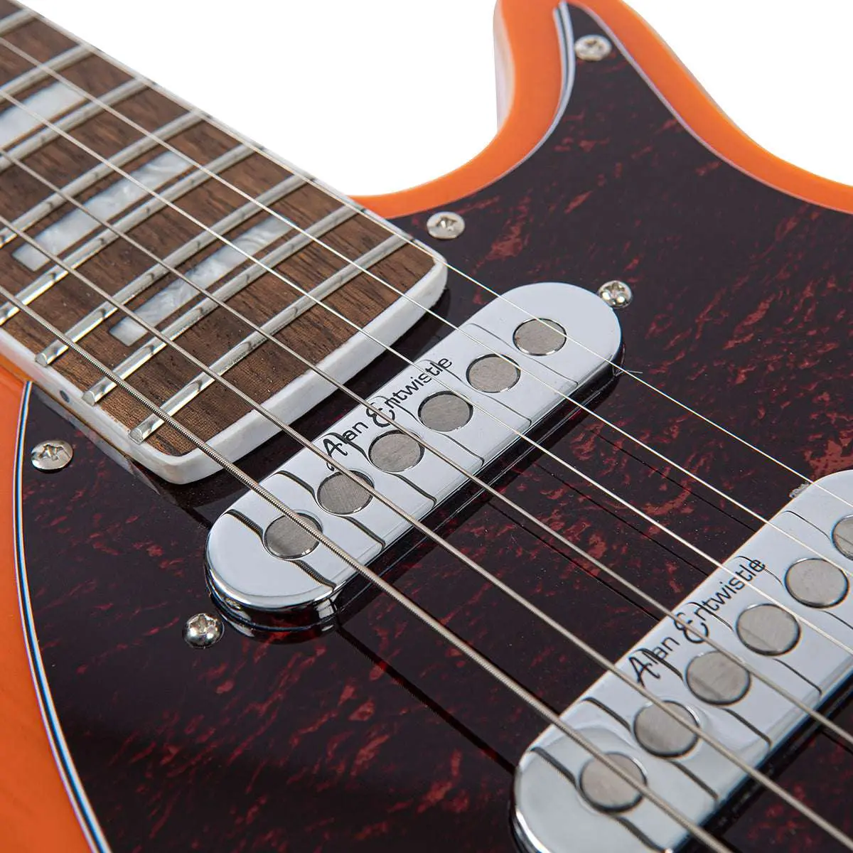 Vintage REVO Series 'Vision' Electric Guitar ~ Trans Orange - Image 12