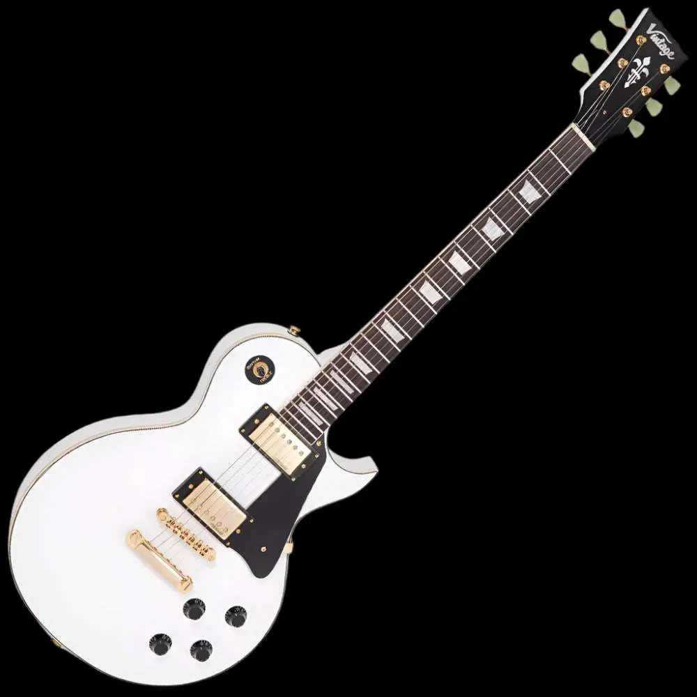Vintage V100AW ReIssued Electric Guitar ~ Arctic White - Image 2