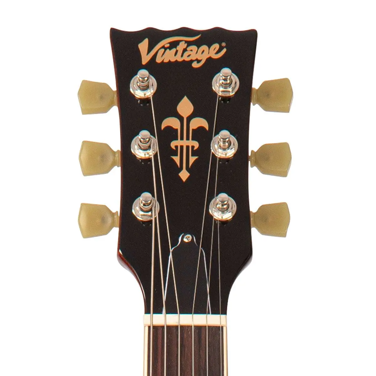 Vintage V100P MH ReIssued Electric Guitar ~ Natural Mahogany - Image 10