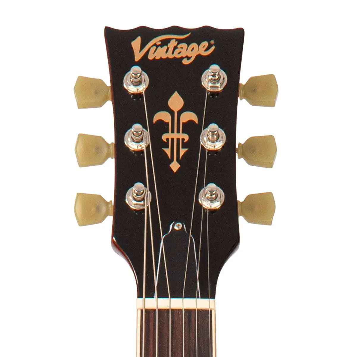 Vintage V100P MH ReIssued Electric Guitar ~ Natural Mahogany - Image 19