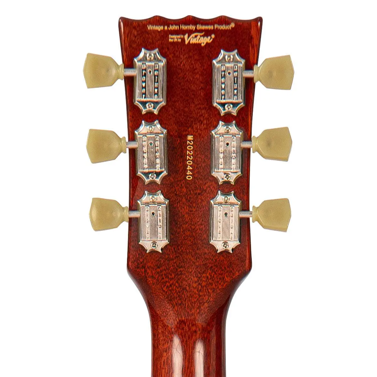 Vintage V100P MH ReIssued Electric Guitar ~ Natural Mahogany - Image 20