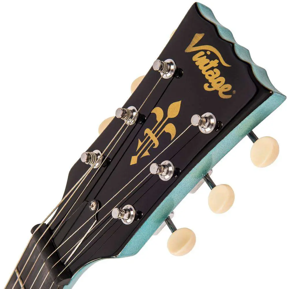 Vintage V120GHB ReIssued Electric Guitar ~ Gun Hill Blue - Image 11