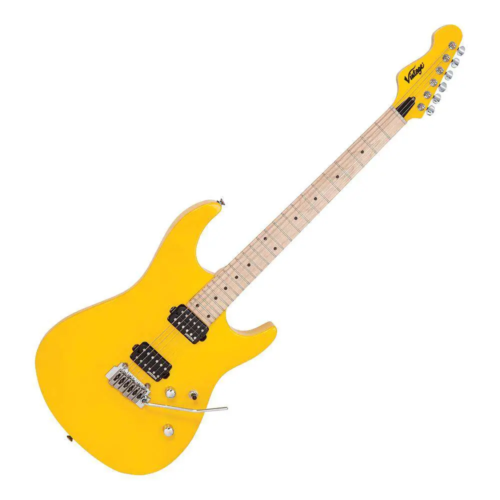 Vintage V6M24 ReIssued Electric Guitar ~ Daytona Yellow - Image 11