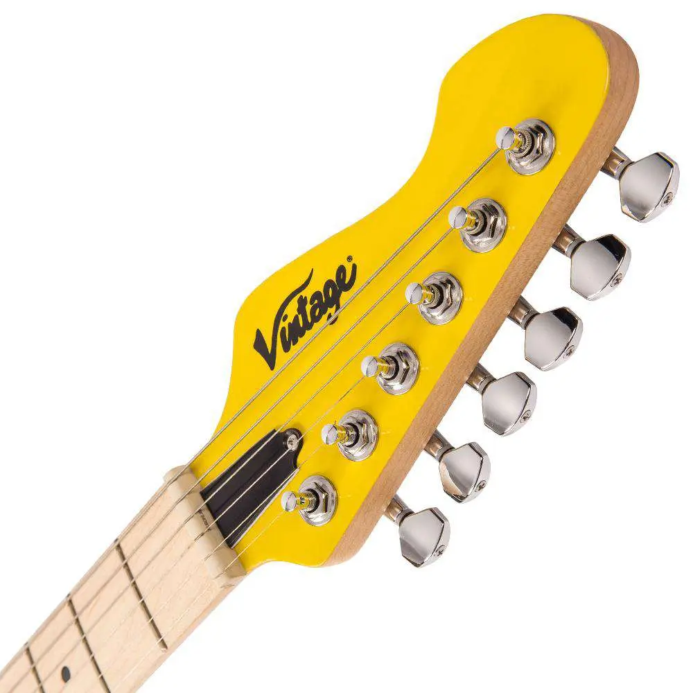 Vintage V6M24 ReIssued Electric Guitar ~ Daytona Yellow - Image 8