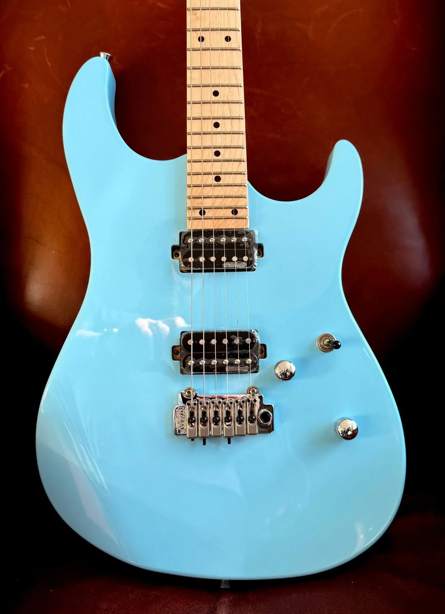 Vintage V6M24 ReIssued Electric Guitar ~ Laguna Blue - Image 10