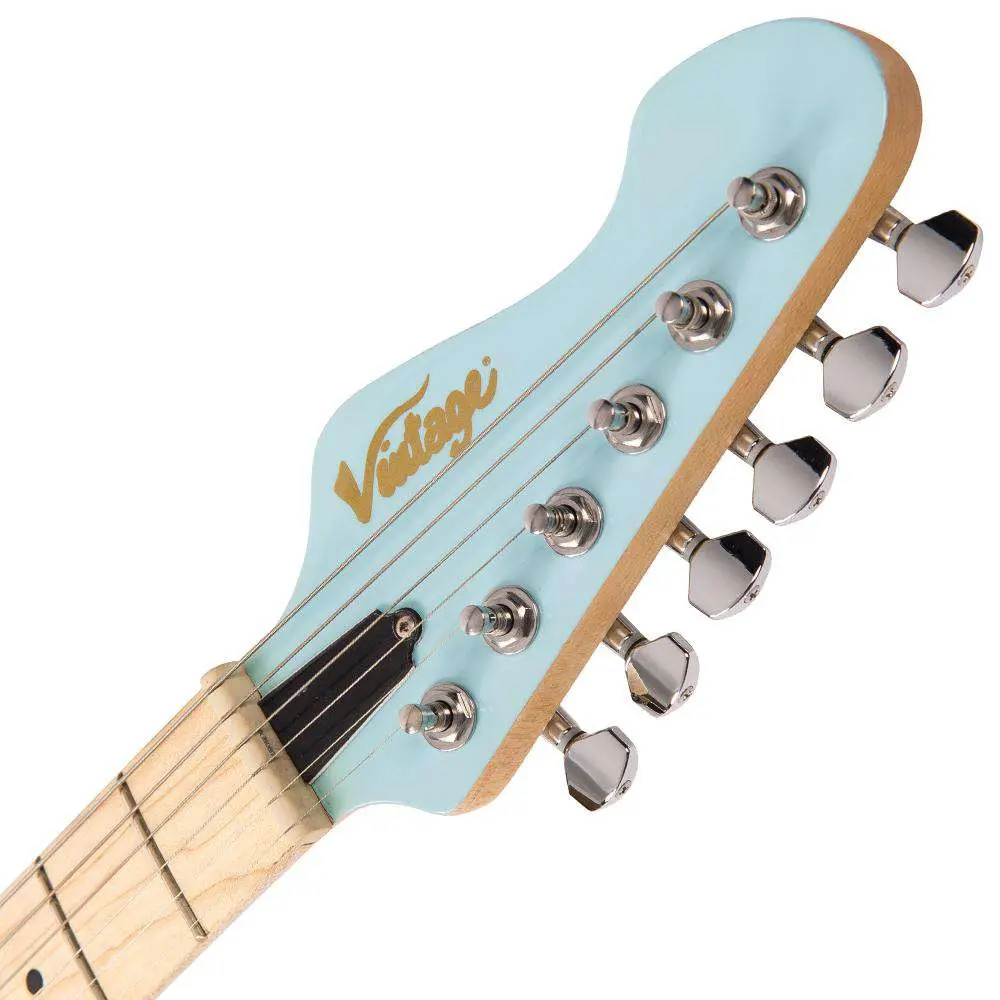 Vintage V6M24 ReIssued Electric Guitar ~ Laguna Blue - Image 31