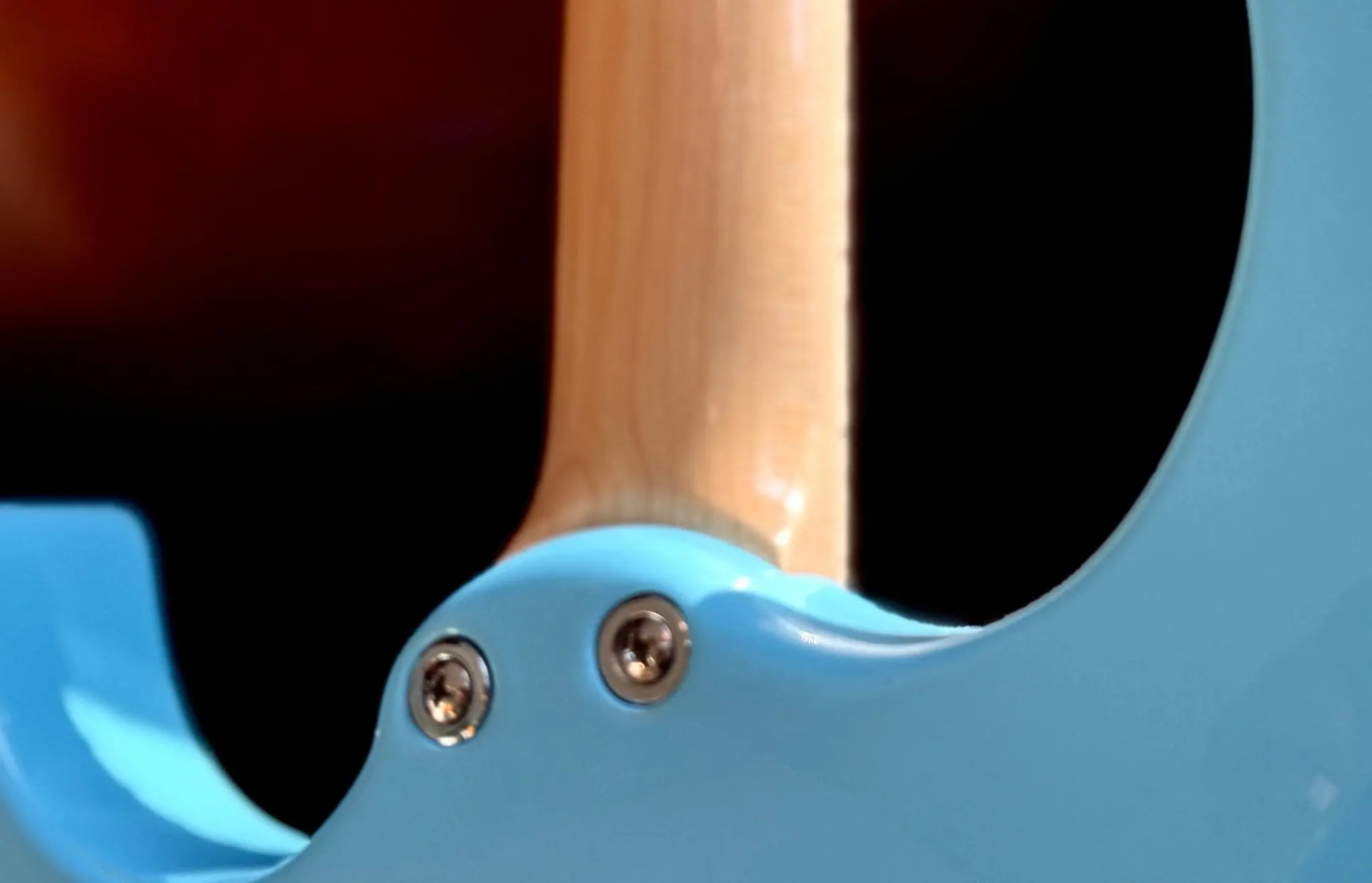 Vintage V6M24 ReIssued Electric Guitar ~ Laguna Blue - Image 4