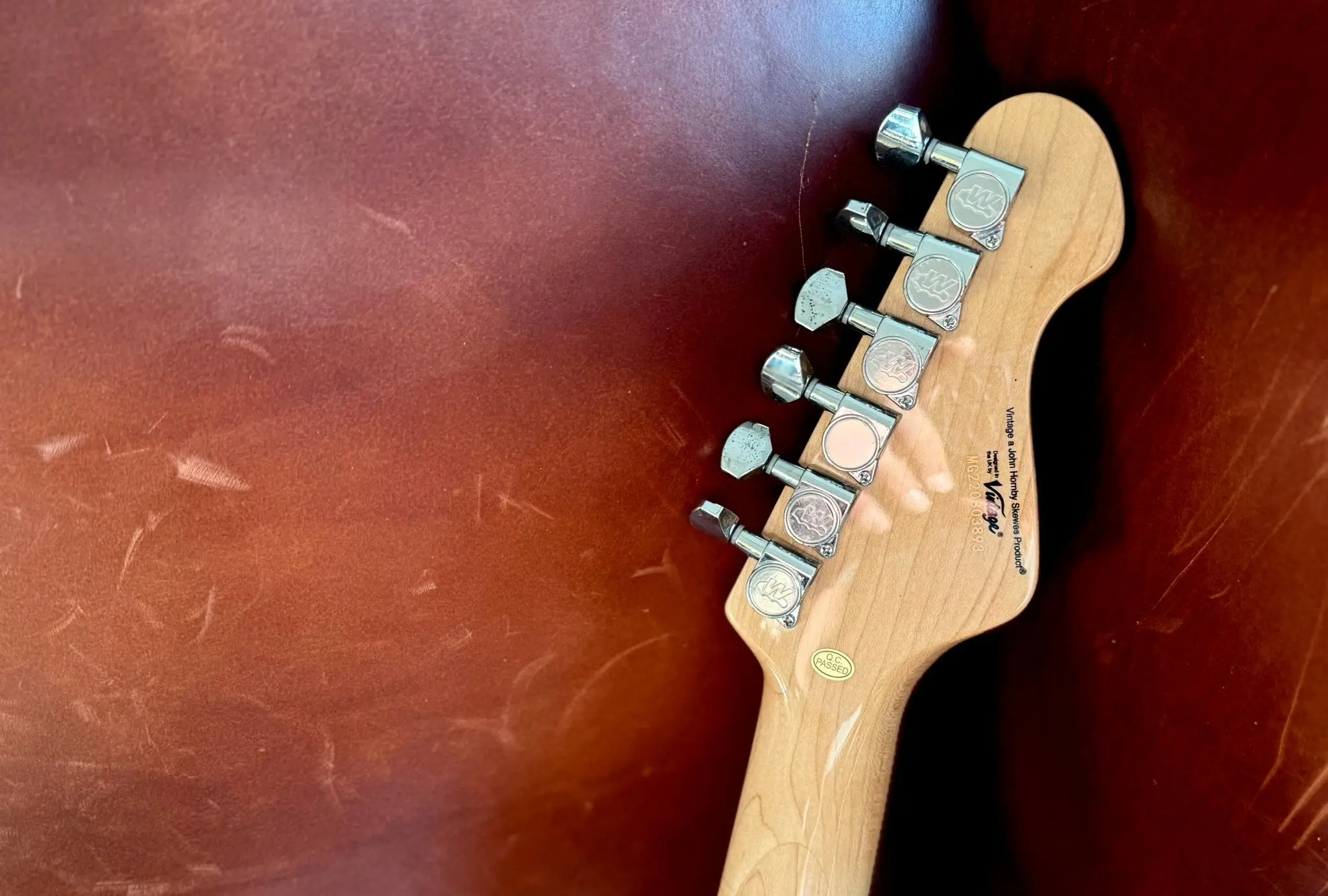 Vintage V6M24 ReIssued Electric Guitar ~ Laguna Blue - Image 6
