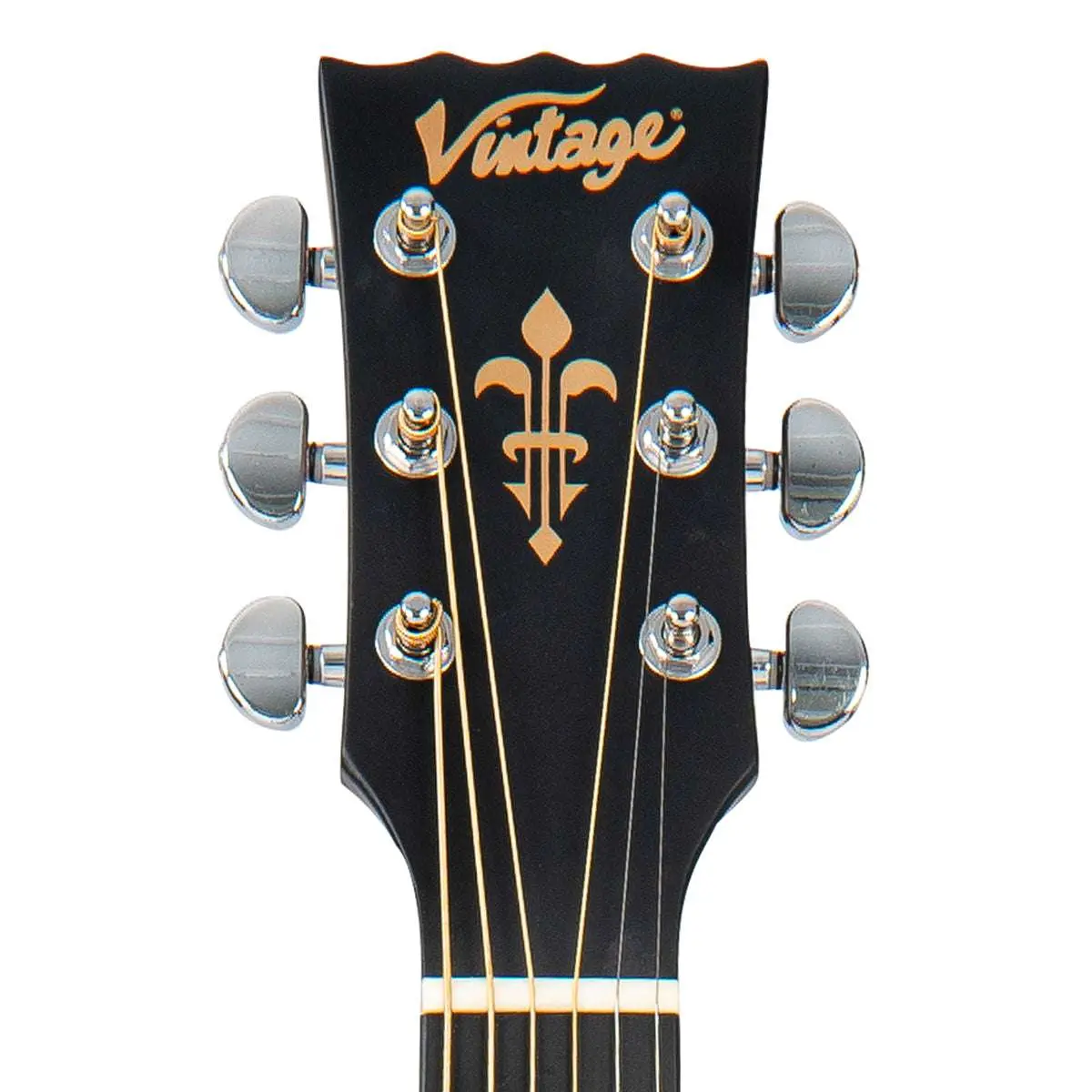 Vintage VEC1900SB Stage Series 'Grand Auditorium' Cutaway Electro-Acoustic Guitar ~ Sunburst - Image 7
