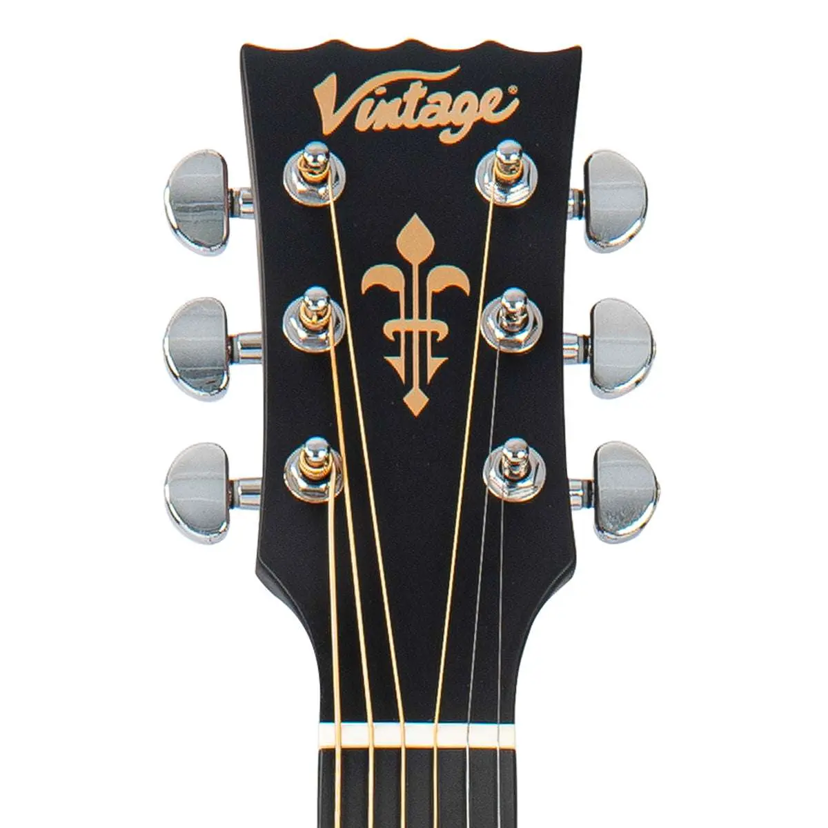 Vintage VEC300N Stage Series 'Folk' Cutaway Electro-Acoustic Guitar ~ Natural - Image 7