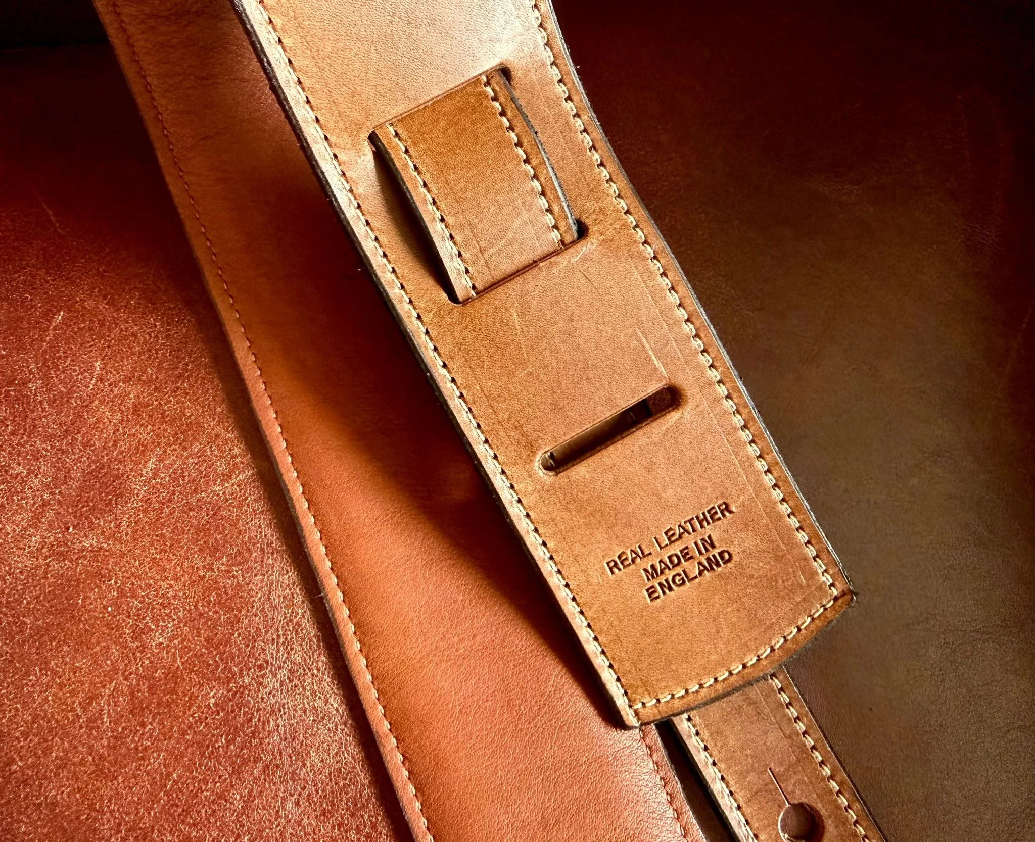 Walsall Hand Made Premium Padded Bridle Leather Guitar Strap - Image 35