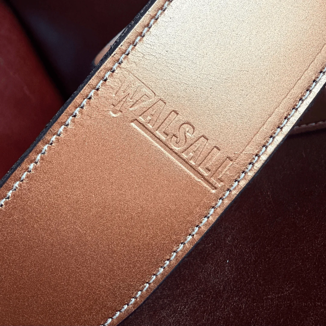 Walsall Hand Made Premium Padded Bridle Leather Guitar Strap Copper Ore - Image 42