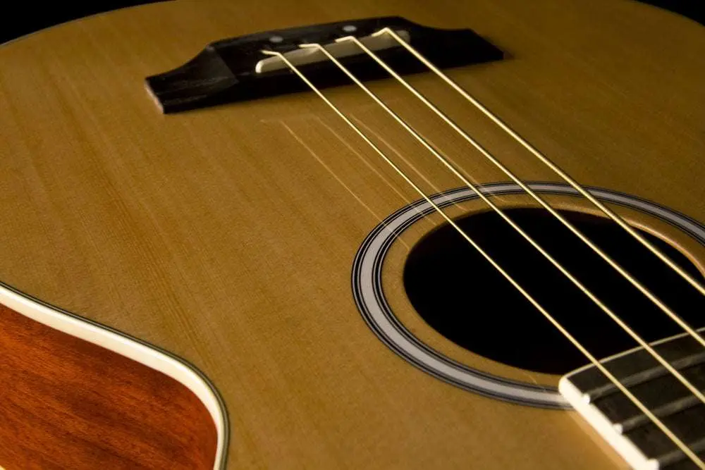 Washburn AB5 Electro Acoustic Bass - Natural Bass Guitar - Image 2
