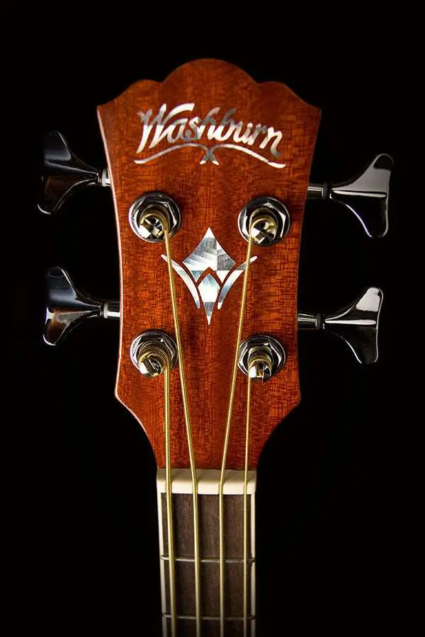 Washburn AB5 Electro Acoustic Bass - Natural Bass Guitar - Image 3