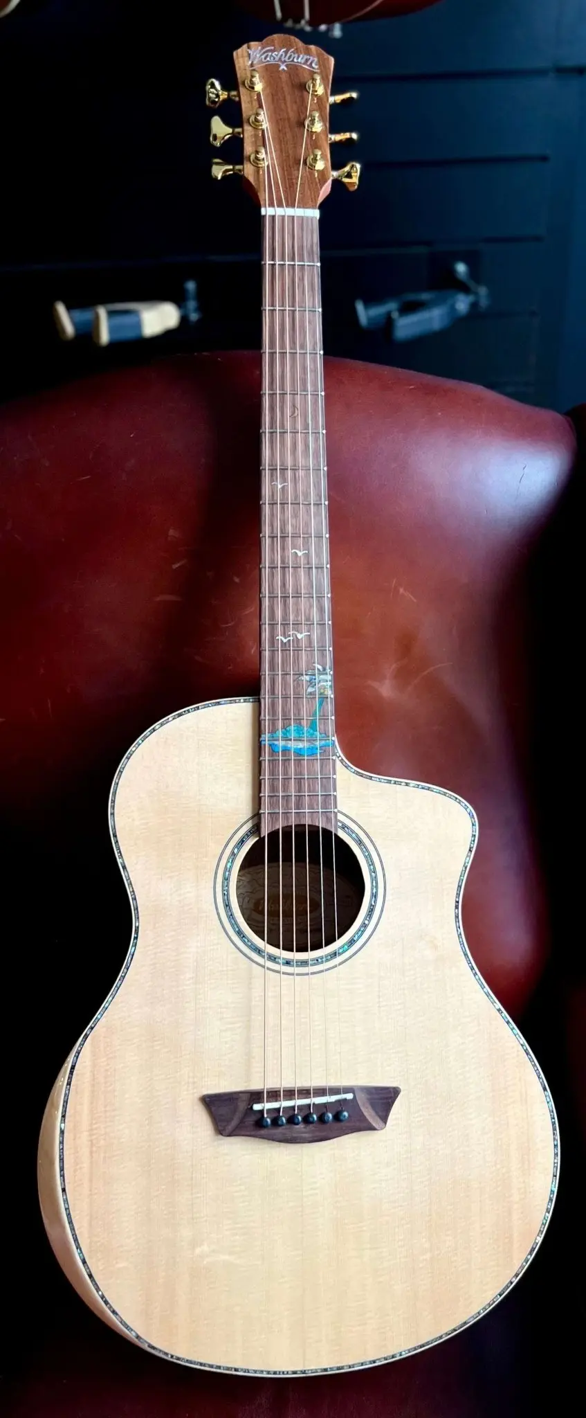 Washburn Bella Tono ALLURE SC56S - Natural Electro Acoustic Guitar - Image 17