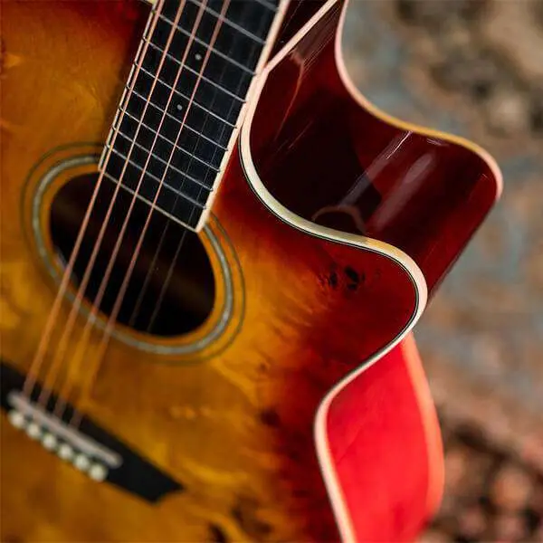 Washburn BURL ACE - Grand Auditorium - Amber Fade Electro Acoustic Guitar - Image 2