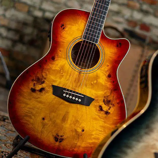 Washburn BURL ACE - Grand Auditorium - Amber Fade Electro Acoustic Guitar - Image 6
