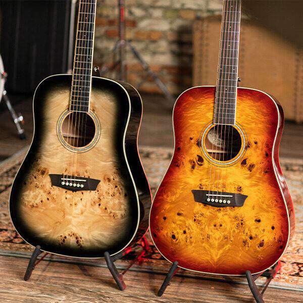 Washburn BURL D - Dreadnought - Amber Fade Electro Acoustic Guitar - Image 2